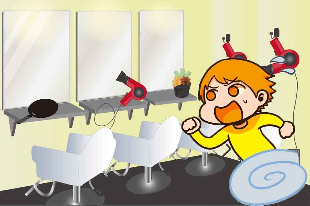走り回る理美容師