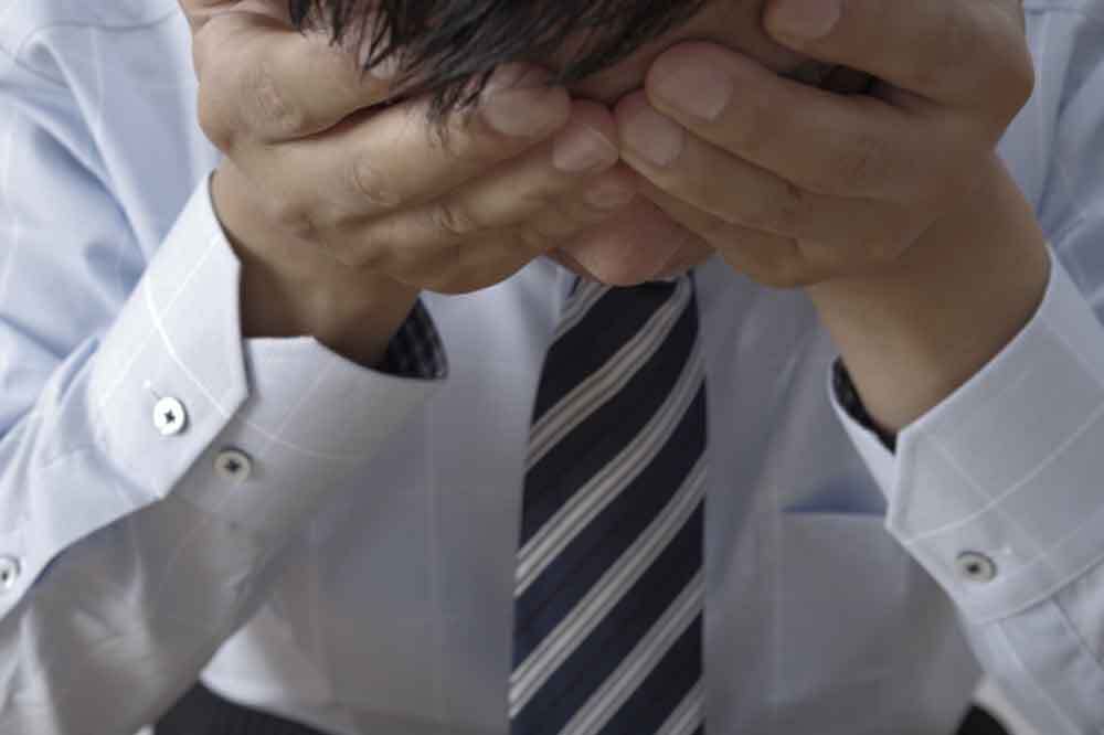 ストレスのある男性